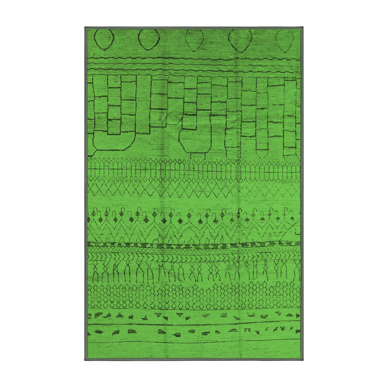 Hansberry Washable Geometric Indoor Rug, Rectangle 2' x 3'
