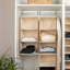 Organisateur de garde-robe à 3 tablettes Kiriko Cedarline, toile de coton robuste, respirante, polyvalente, compacte, parfaite pour les garde-robes à tringle