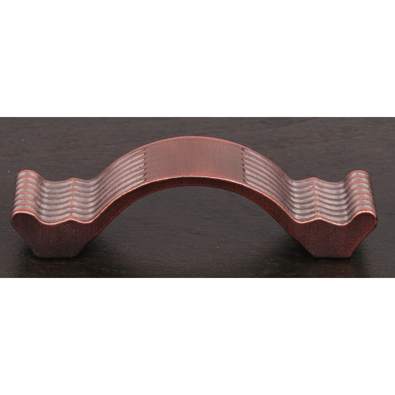 Poignée ondulée 3 "avec lignes CP Series, Distressed Copper