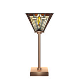 Nolic Accent Lamp With 7" Square Tahoe Art Glass