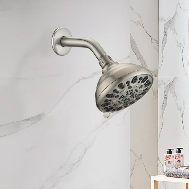 Pomme de douche à pluie réglable, Nickel brossé