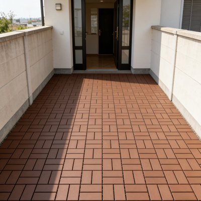 30.5cm L x 30.5cm W Plastic Interlocking Deck Tile