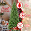 Arbre de Noël mince 9 pi - 2152 pointes, branches en PE + PVC, conception à charnières pour une installation facile, support en métal stable-1767322157-1767322158