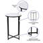 Table de bout Hampstead Collection - Table d'appoint moderne en stratifié avec structure entrecroisée-906120241-906120238