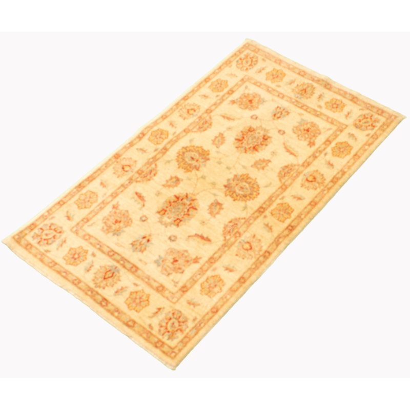 Tapis unique en laine noué à la main 3 pi 3 po x 5 pi 4 po nouvel âge Haby