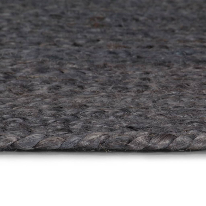 Round Solid Colour Hand Woven Area Rug, Round 90cm