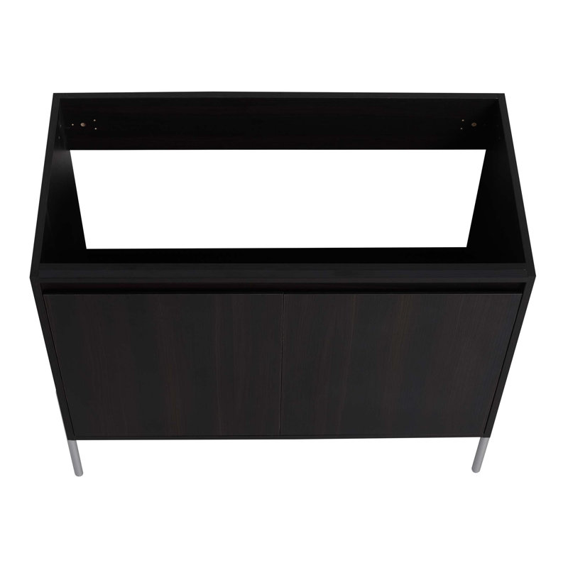 Armoire de rangement autoportante avec portes à fermeture douce