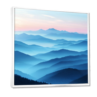 «Purple Mountains In The Morning Light II - Mountains», reproduction sur toile encadrée