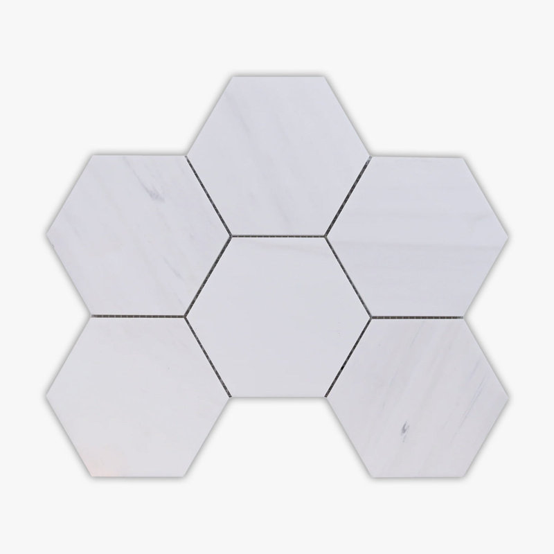 Carreau de mosaïque en marbre nid d'abeille en marbre 10 po x 12 po Bianco Dolomiti
