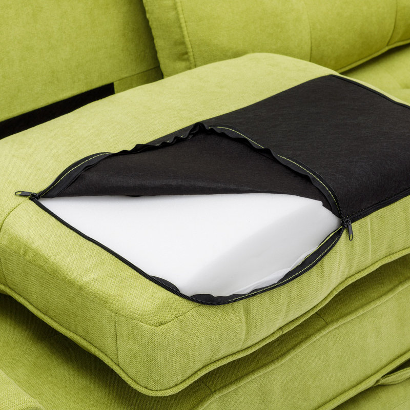 Canapé-lit Modern avec causeuse et canapé-lit moderne, Chenille verte