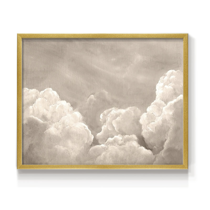 Painted Clouds II -Framed Print - Restickable, 11" H x 14" W