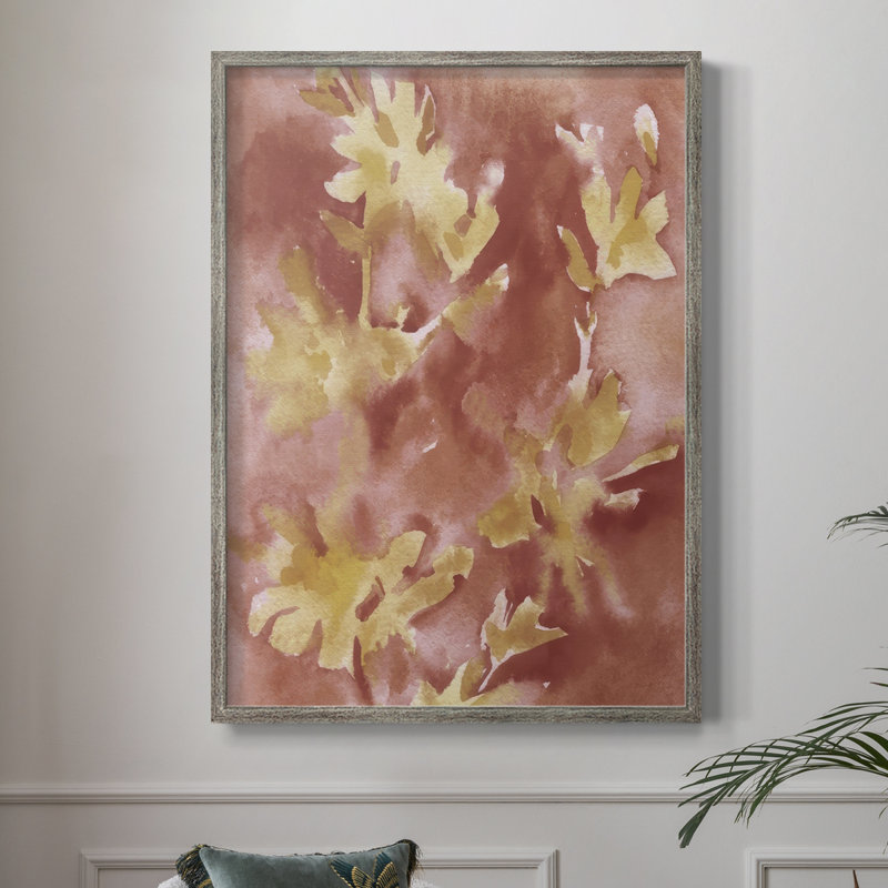 Bleeding Blooms II Framed Print - Solid Wood, 11" H x 9" W