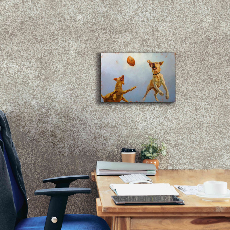 Dakota Fields «Game Point» par Lucia Heffernan, art mural sur toile, 26 po x 18 po, H 12 po x l 18 po x P 0,75 po