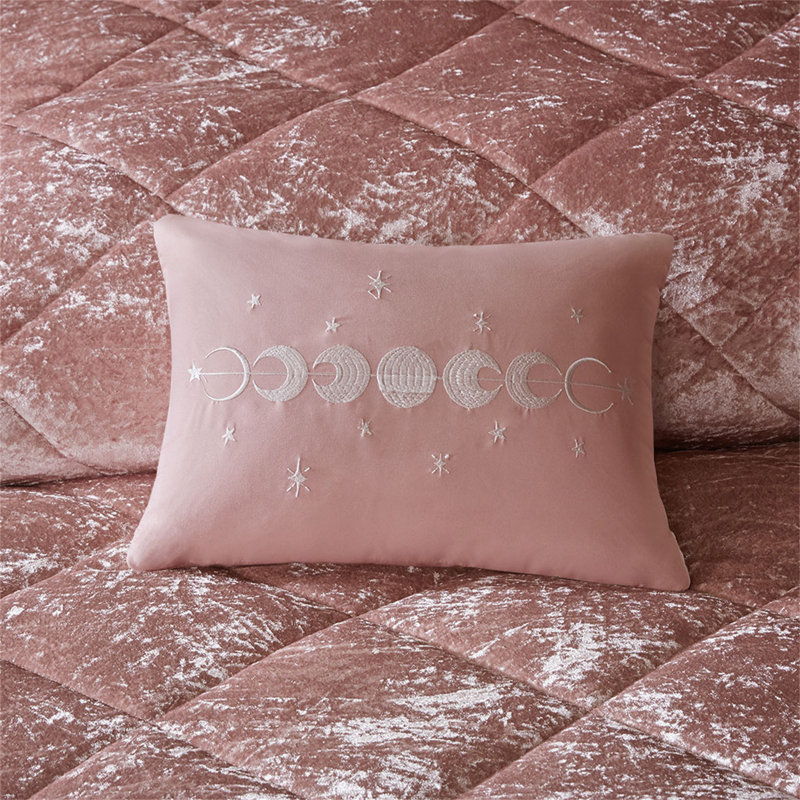 Velvet Comforter Set With Throw Pillow