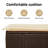  Garden Sofa Brown Poly Rattan 2-Seater Foldable Garden Sofa