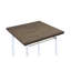 Élégante table de bar carrée en chêne
