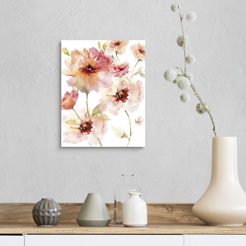 «Translucent Reds I», reproduction d'art sur toile, H 14 po x l 11 po x P 1,25 po, Toile tendue