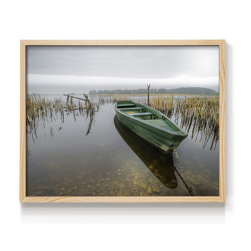 Green One -Framed Print - Restickable, Natural, 11" H x 14" W