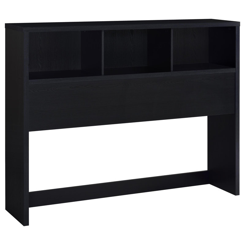 Chatmon 49-Inch Queen Bookcase Headboard Black, Black