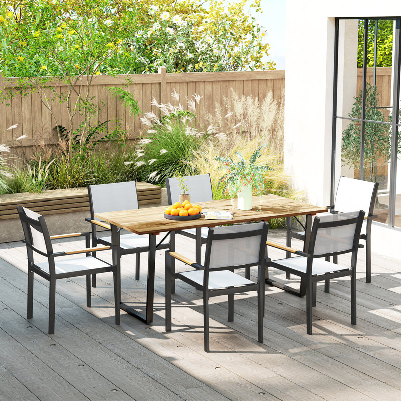 Rectangular 6 - Person 175Cm L Outdoor Table