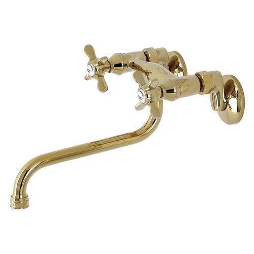 Kingston Brass Essex Two-Handle Wall Mounted Bridge Bathroom Faucet ...