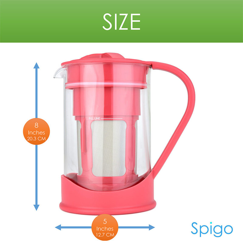 Spigo 4-Cup Cold Brew Coffee Maker, Red