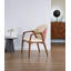 Chaise moderne et simple en bois massif à dossier ébène