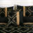  7-Piece Faux Silk Black Gold Embroidered Comforter Set-1075640775