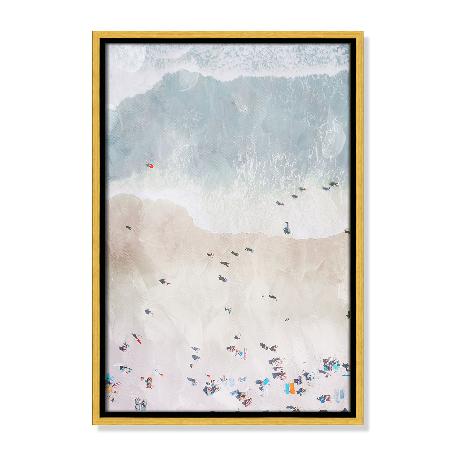 Beaching Out I Print by Milli Villa, 13.5'' W x 19.5'' H, Gold Floater