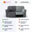 Housse extensible pour canapé inclinable - Facile à nettoyer et durable - Collection Comfort-564748437-555047726