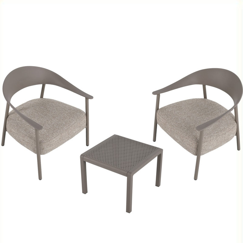 Ensemble de chaises d'appoint 2 pièces Modern, Gris chaleureux