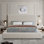 Lit plateforme tapissier Ishia