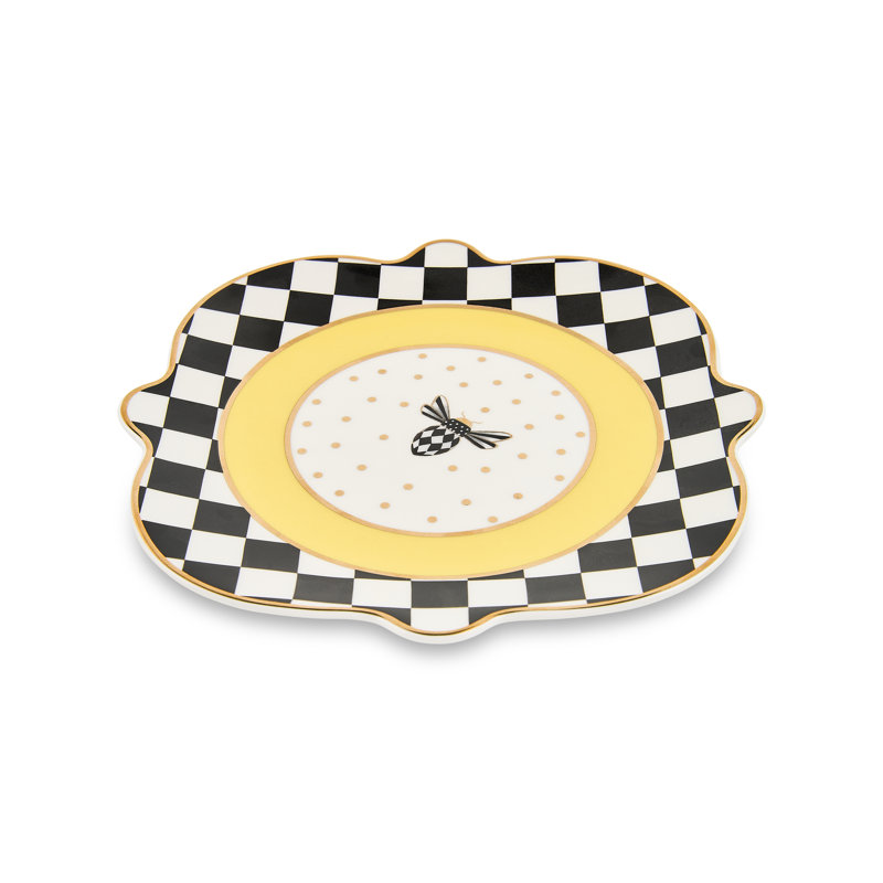 Bee Toile Salad Plate