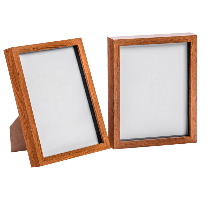 Nicola Spring - 3D Box Photo Frames, 27.5cm H x 22.5cm W x 3.5cm D, Black