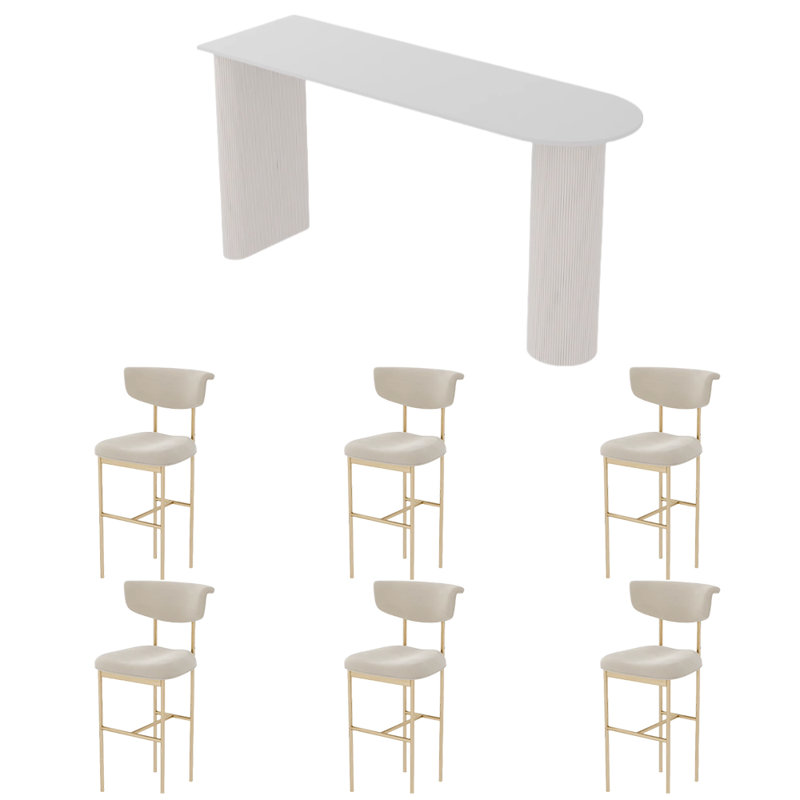 Hemby, Blanc, H 41,3 po x L 70,8 po x l 15,7 po