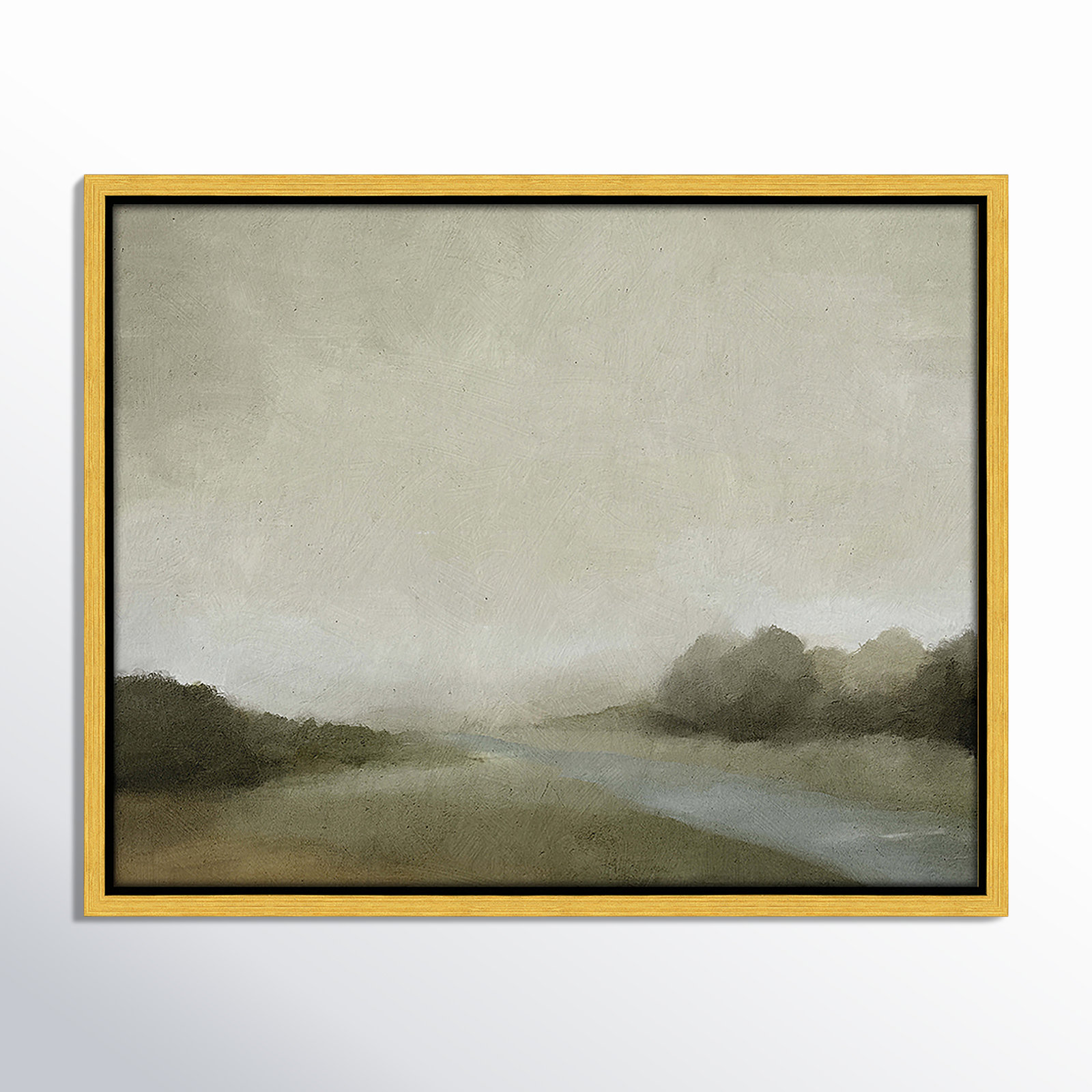 Vanora "Lovers Creek" Painting, 12.5" H x 15.5" W, Gold