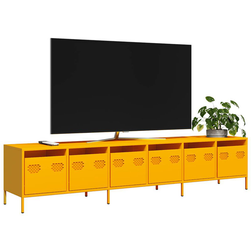 Ayele Unfinished TV Stand for TVs up to 24", Mustard Yellow, 202cm