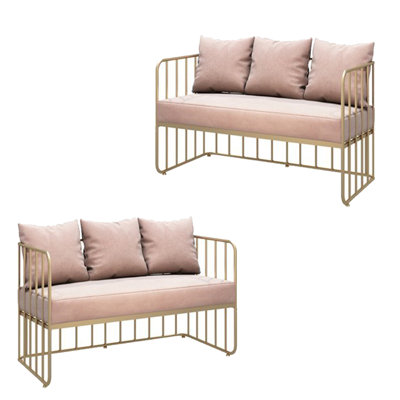 Nordic Simple Restaurant Bench Polyester Blend Upholstered Bench