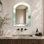 Miroir mural Glam - Sage Lines I, imprimé sur métal