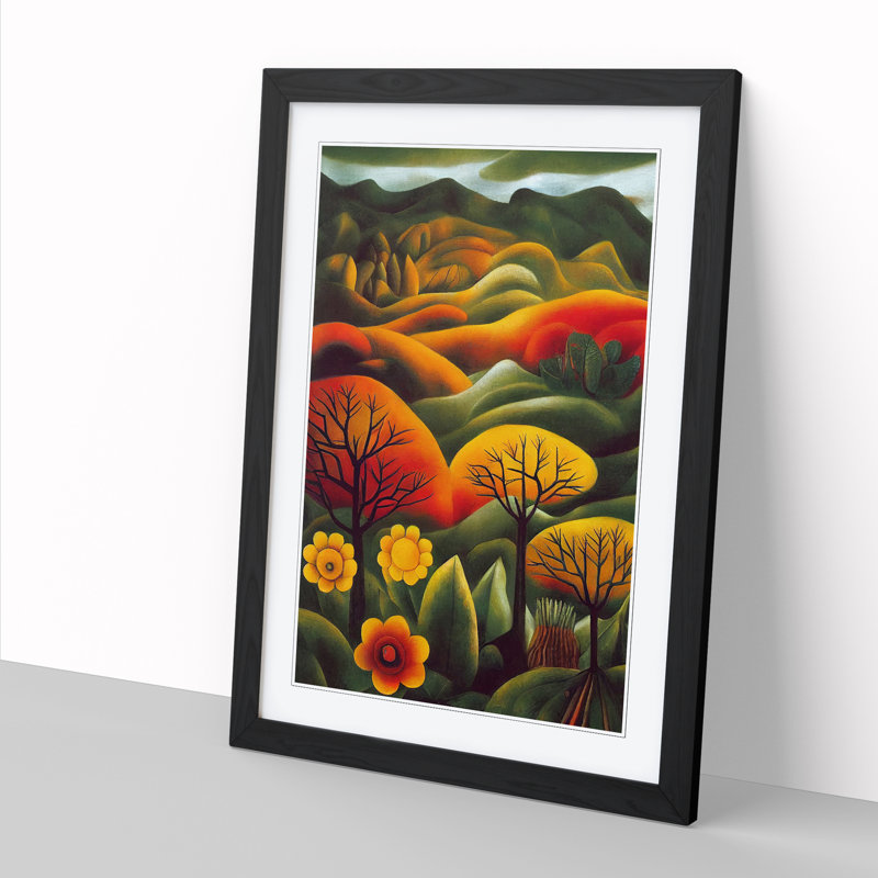 Autumn Forest Ing - Single Picture Frame Print, Black Framed, 64cm H x 46cm W