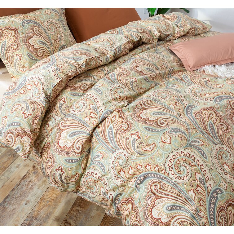 Bungalow Rose Maquon Cotton Sateen Paisley Duvet Cover Set & Reviews