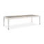 Solid Wood and Glass Extendable Dining Table