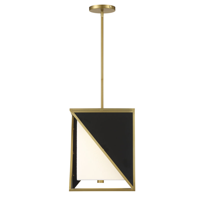 1 - Light LED Square/Rectangle Pendant, 22.75" H x 12" W x 12" D