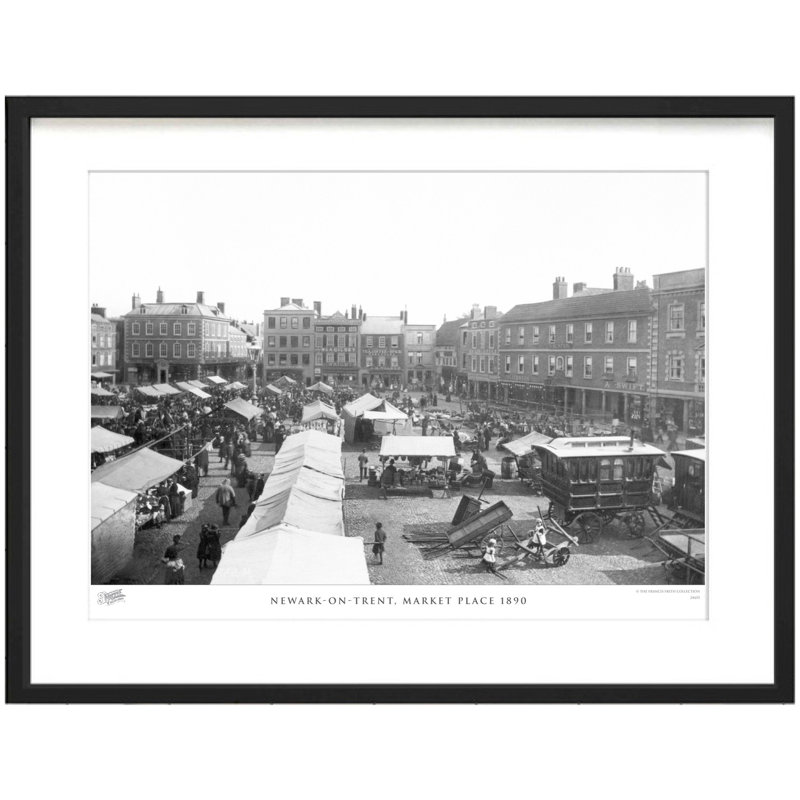 Newark On Trent, Market Place 1890 - Single Picture Frame Print, 45cm H x 60cm W x 2.3cm D