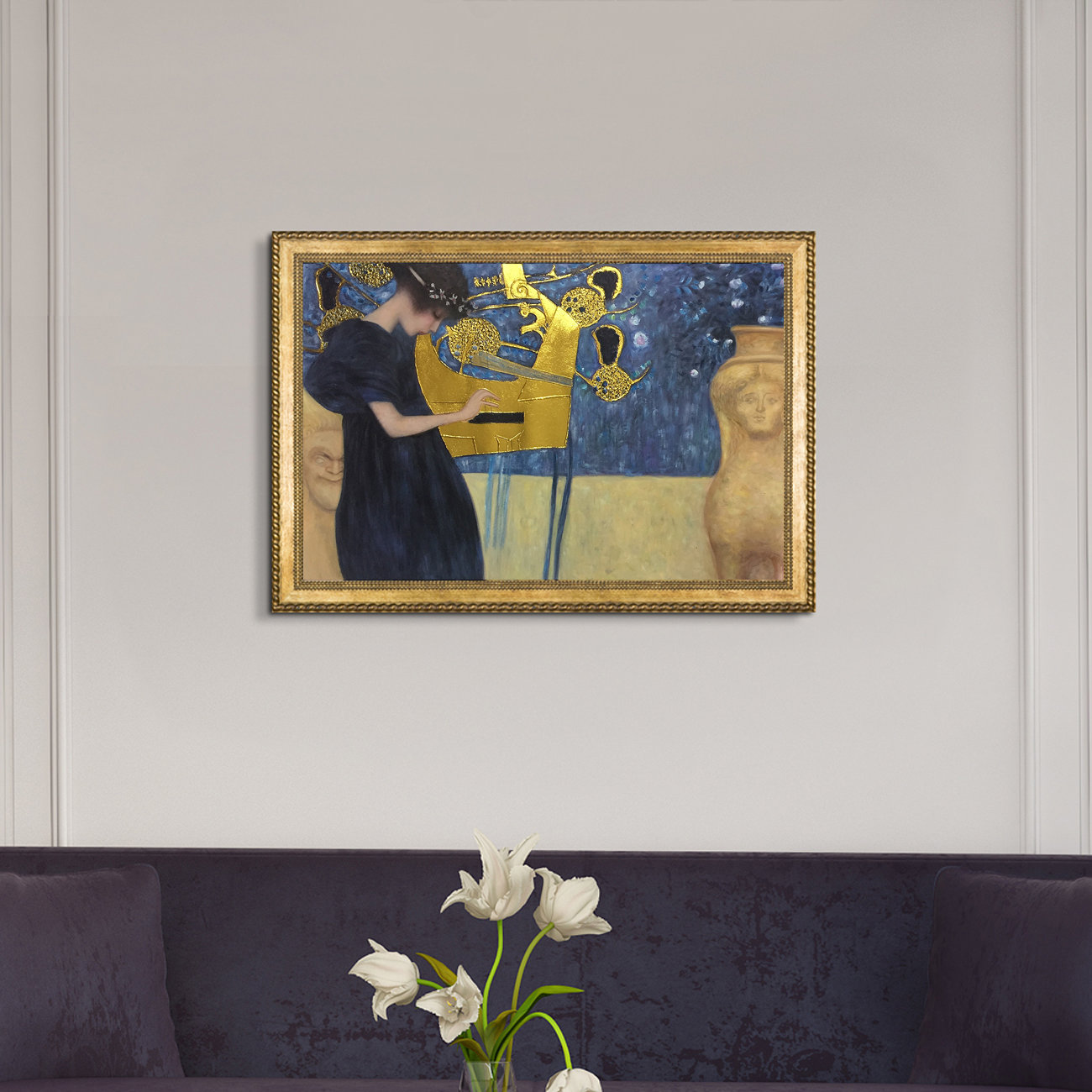 Vault W Artwork 'Musik Metallic Embellished' by Gustav Klimt - Wrapped ...