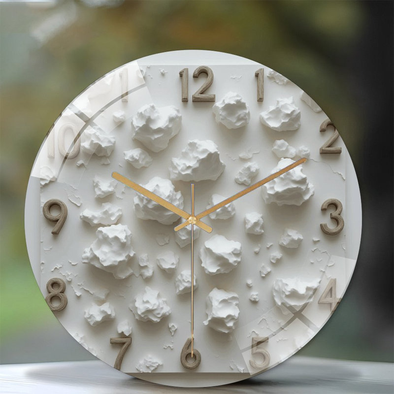 Horloge murale moderne avec design artistique - Horloge murale moderne en verre 12 po