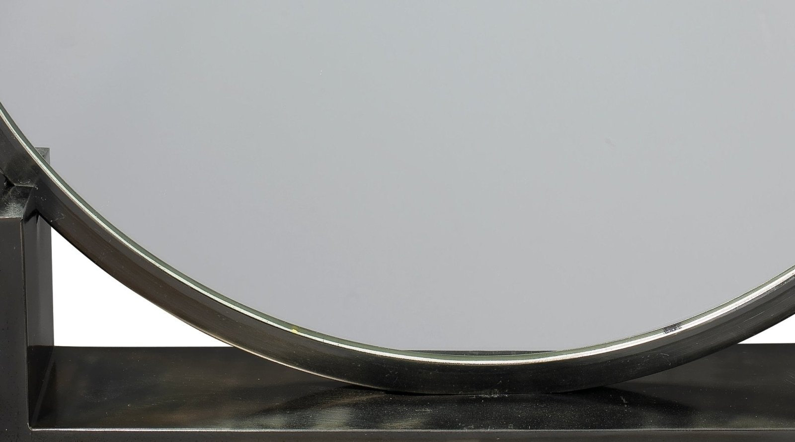 Marble Floor Mirror, Antique Brass