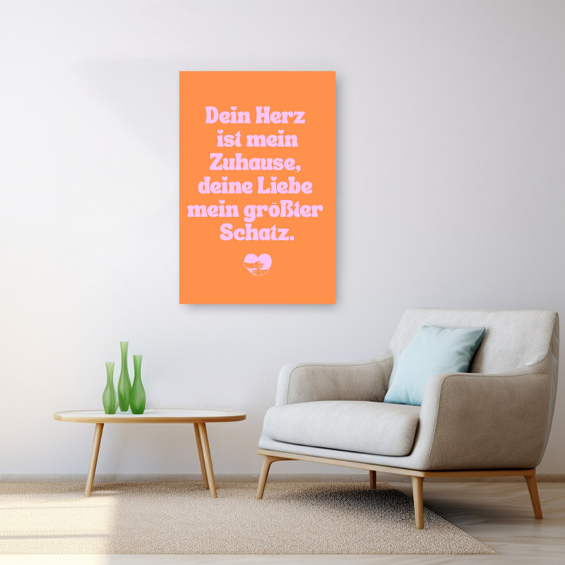 «Your Heart My Home Modern Modern Contemporary Contemporary Architecture», reproduction d'art mural, H 48 po x l 32 po