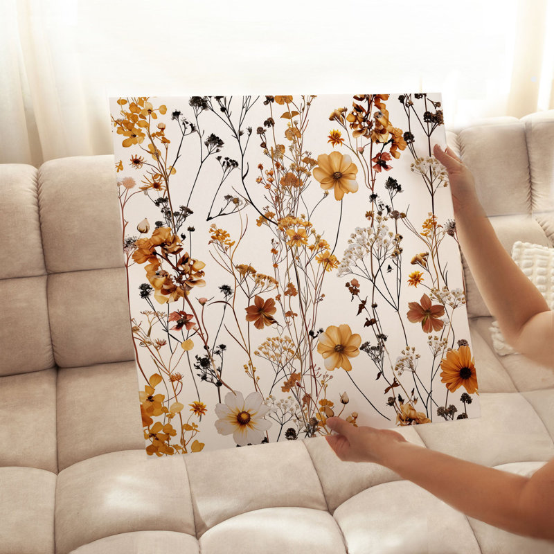 «Botanical Fall Wildflower», reproduction d'art sans cadre, H 20 po x l 20 po