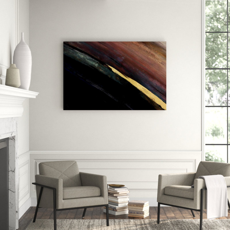 Revelation II Print by Elena Carlie, 40" H x 60" W x 1.5" D, Gild Gold